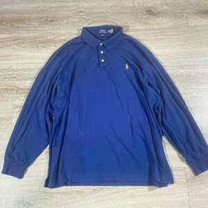 Polo by Ralph Lauren Men's Navy Long Sleeve Polo